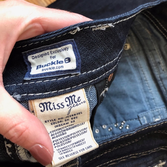 NEW Miss Me Dark Easy Boot Cut Jeans 27 - Picture 5 of 5